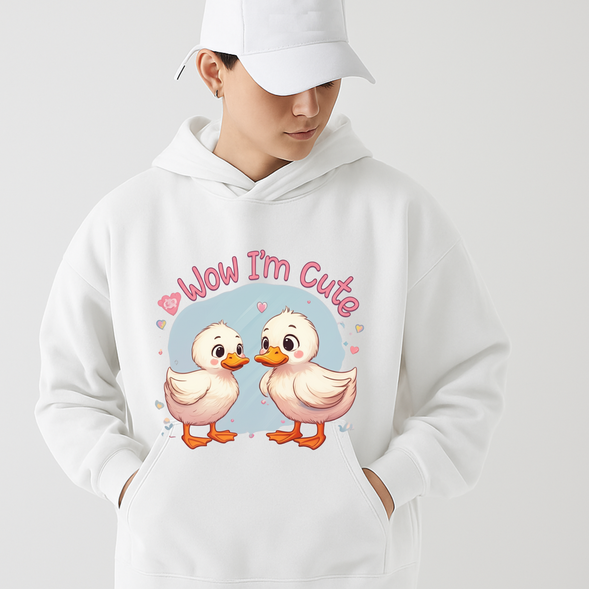 Cute Duck Pair Hoodie